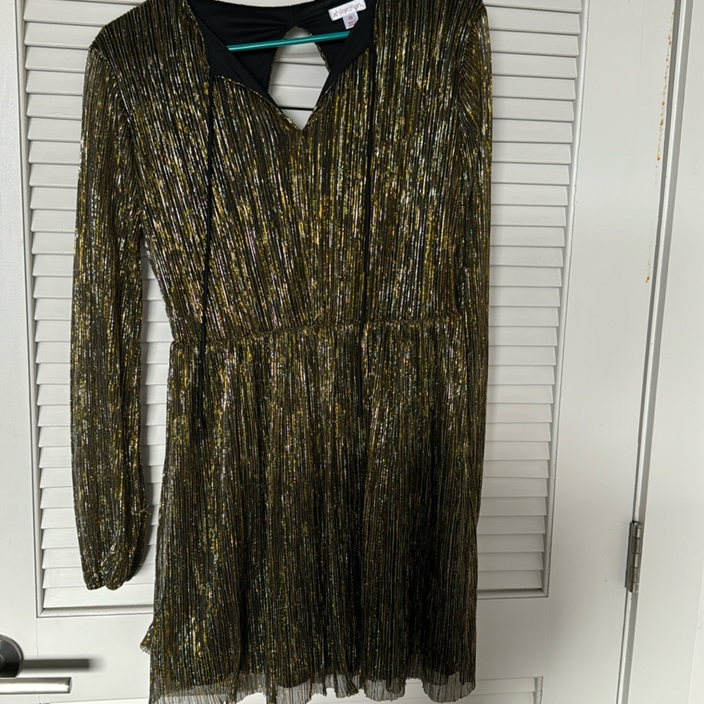 Black and gold dress